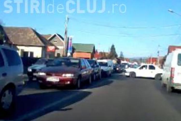 Trafic blocat în Florești spre Cluj-Napoca, în zona Polus