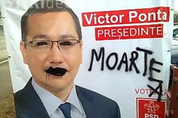 Bannerele lui Ponta au fost vandalizate la Cluj - FOTO