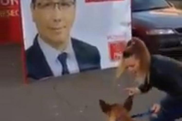 Pe Victor Ponta﻿ îl latră câinii la Cluj - VIDEO AMUZANT