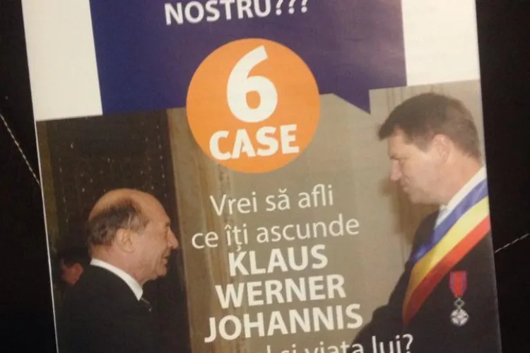 Iohannis ”6 case” denigrat la Cluj cu fluturași! Biroul Electoral Cluj îi interzice, dar efectul e zero - FOTO