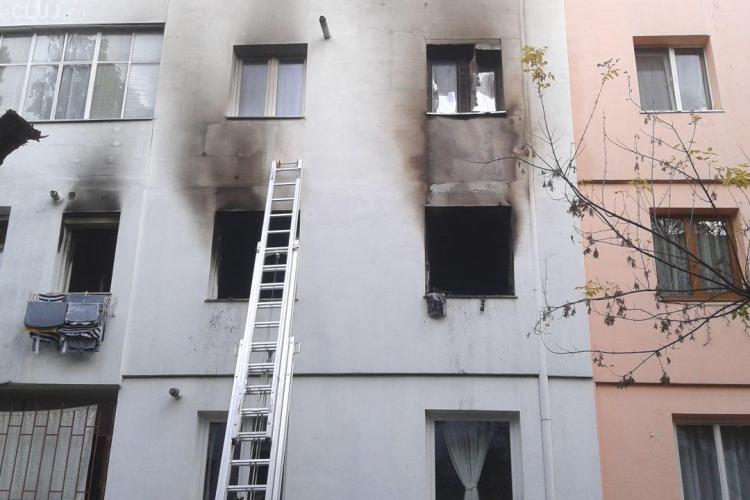 Incendiu de apartament în Mănăștur, pe Grigore Alexandrescu! Blocul a fost evacuat