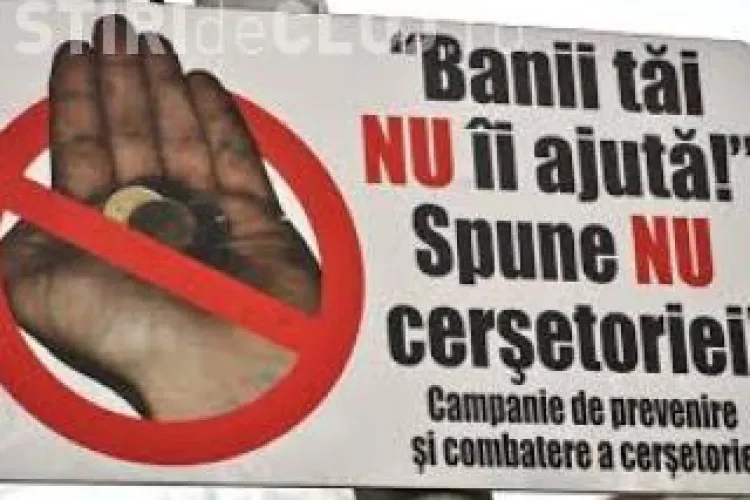 Primăria Cluj-Napoca a cumpărat 10.000 de stickere pentru combaterea cerșetoriei