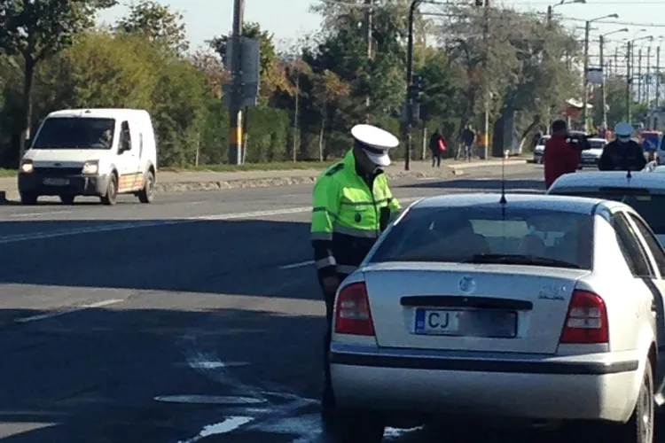 Razie în trafic la Cluj! Șoferii care nu poartă centura au fost sancționați dur FOTO