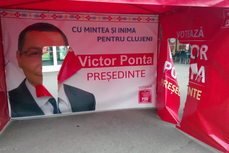 PSD Cluj: Corturile lui Victor Ponta sunt vandalizate - FOTO
