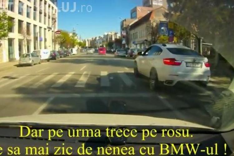 Cu BMW X6 direct pe ROȘU. I-a luat Poliția Cluj permisul? - VIDEO