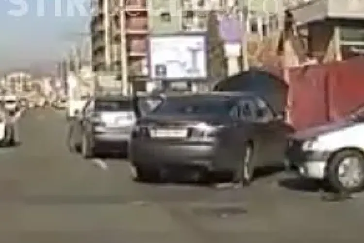 Accident pe Teodor Mihali surprins în DIRECT de un alt șofer - VIDEO