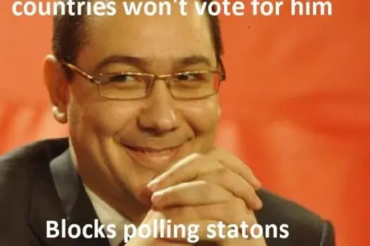 O imagine cu Ponta a devenit virală pe internet după scandalul secțiilor de vot din străinătate FOTO