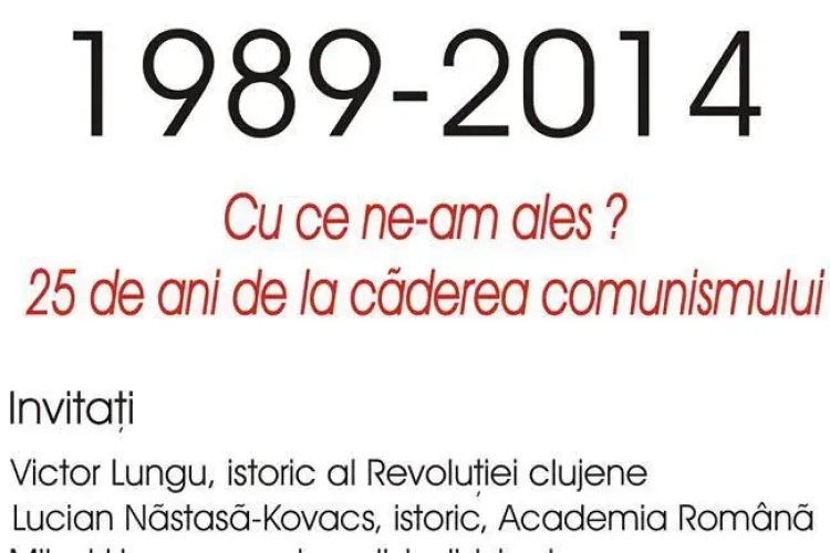 Dezbatere despre Revoluția din 1989, la Serile Clujul Cultural