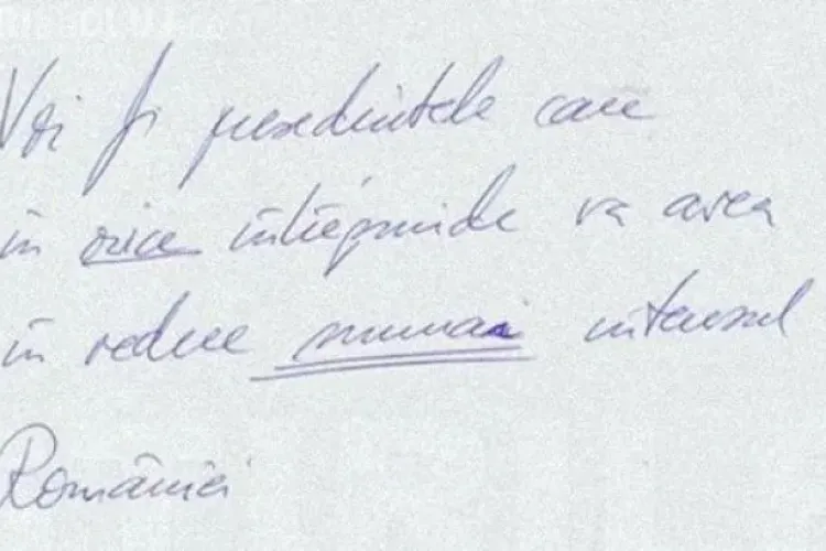 Ce a scris Klaus Iohannis pe o coală de hârtie, înainte de un interviu - FOTO
