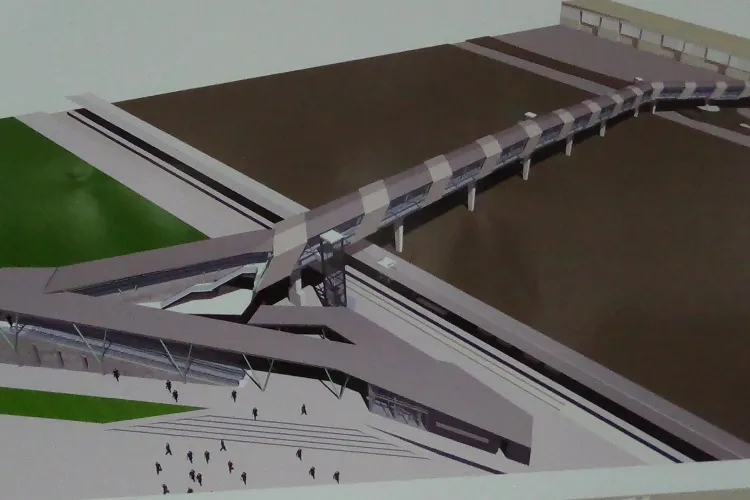 Proiect ambițios la Aeroportul din Cluj-Napoca. Pasarelă de 270 de metri între terminal și Gara CFR - FOTO