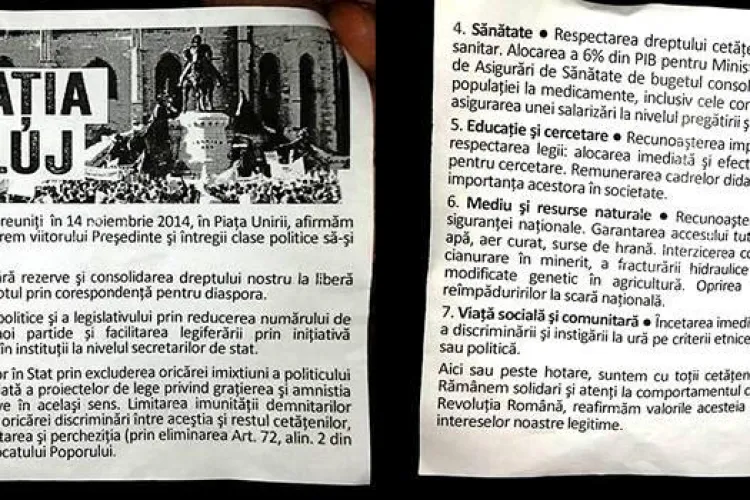 S-a lansat Declaraţia de la Cluj. Ce îi cer clujenii președintelui și clasei politice