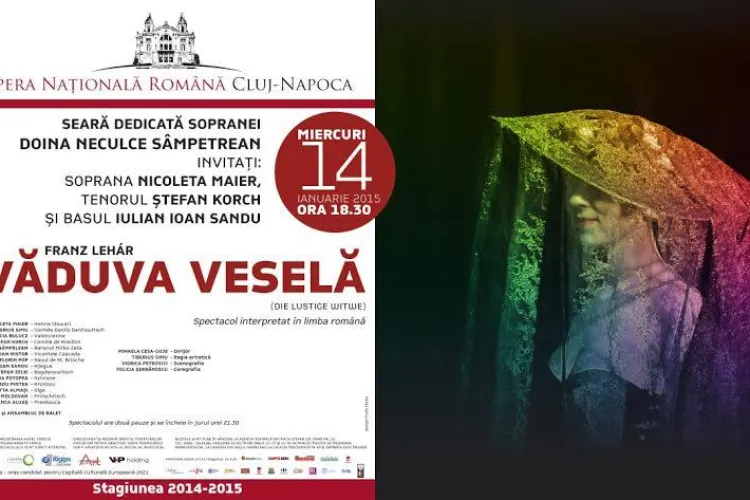 Spectacolul ”Văduva veselă” revine la Opera Naţională Română din Cluj
