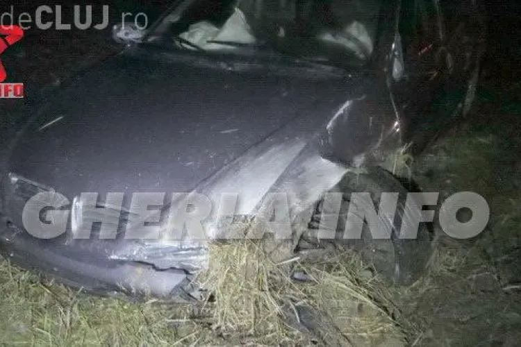 Un clujean a scăpat ca prin minune dintr-un accident. A adormit la volan pe varianta Cluj - Gherla FOTO