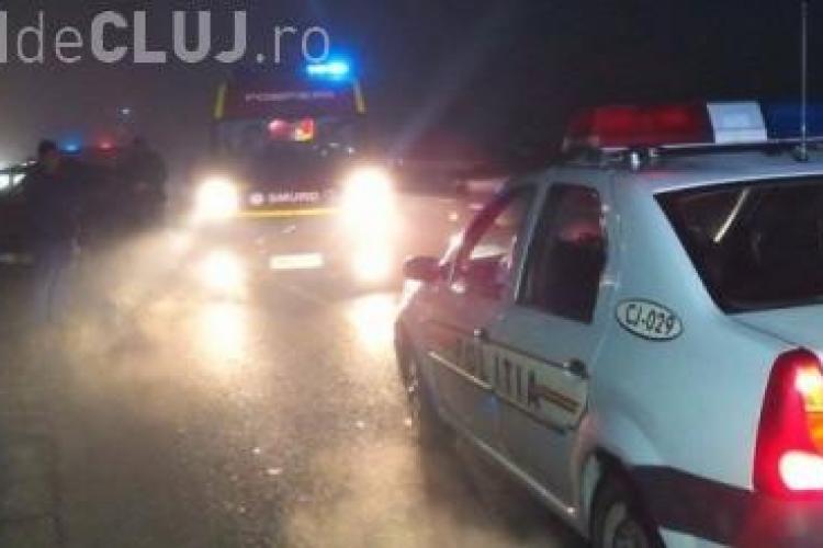 Ceața și neatenția fac victime la Cluj! Trei persoane au ajuns la spital în urma unui accident în lanț VIDEO