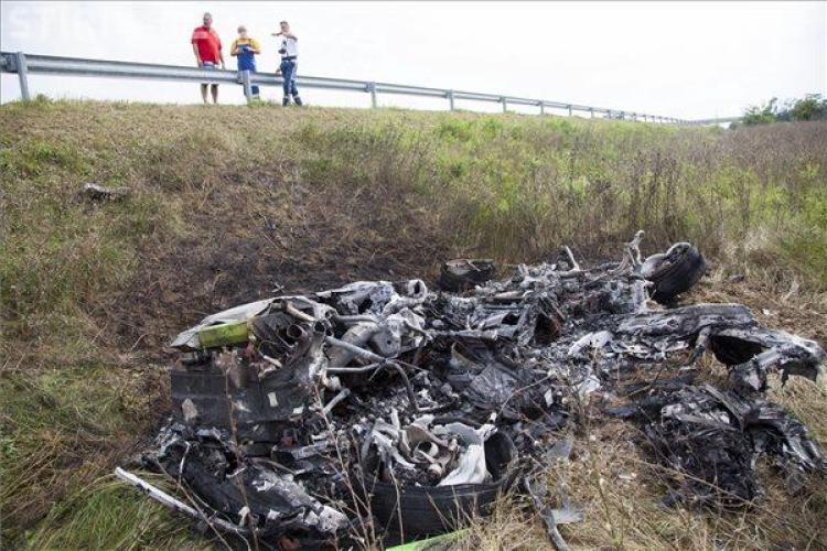 Accident cu la 320 km/h, surprins în imagini