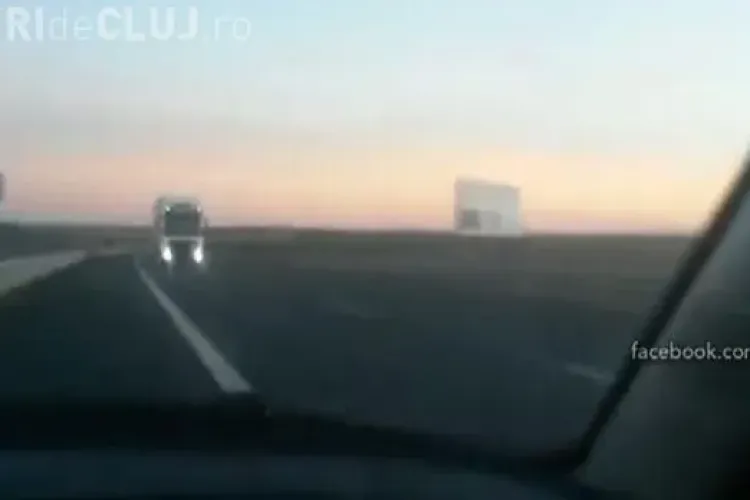 A circulat pe contrasens pe Autostrada Transilvania și s-a și filmat - VIDEO