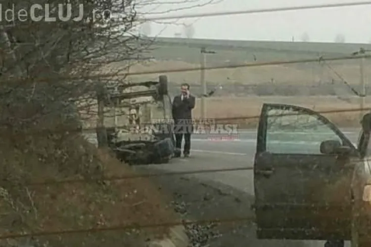 Ludovic Orban a fost implicat într-un accident rutier. Mașina politicianului s-a răsturnat FOTO