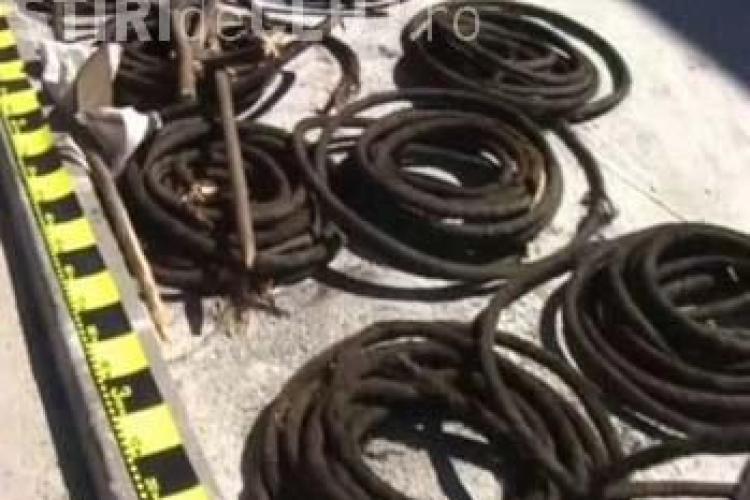 Hoți prinși în flagrant la furat de cabluri, la Cluj