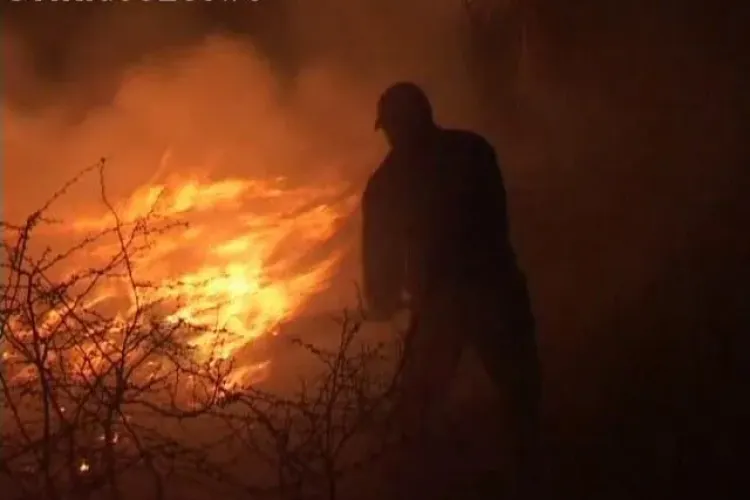Incendii de vegetație la Cluj. Pompierii au trebuit să meargă câțiva kilometri pe jos pentru a stinge flăcările