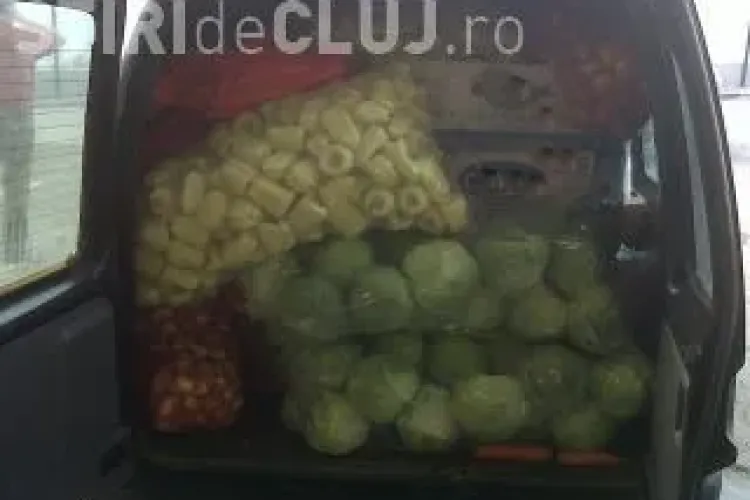 Peste o jumătate de tonă de legume confiscate la Cluj în urma unui control în trafic
