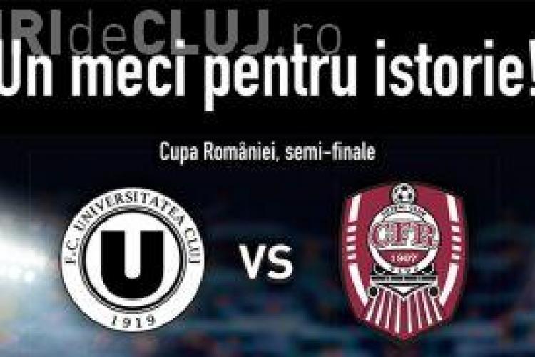 Bilete cu preț URIAȘ la meciul U Cluj - CFR Cluj! Dulce e RĂZBUNAREA