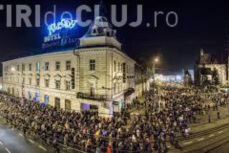 Miting la Cluj-Napoca față de salvarea lui Șova de la închisoare. Circulația rutieră e afectată
