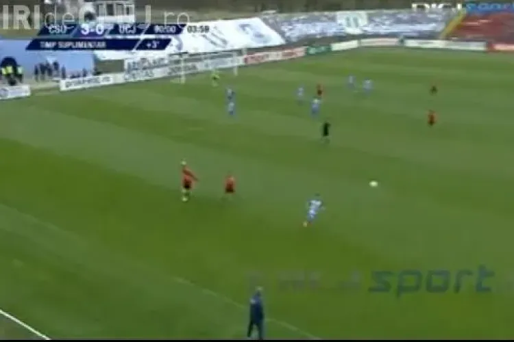 Înfrângere ZDROBITOARE pentru ”U” Cluj în fața Craiovei. Au jucat în inferioritate aproape tot meciul REZUMAT VIDEO