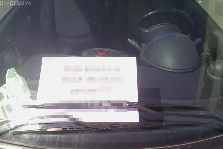 O clujeancă începătoare a BLOCAT o parcare întreagă. Ce mesaj OBSCEN a primit pe bord - FOTO