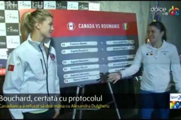 Moment stânjenitor înainte de Fed Cup. Eugenie Bouchard a avut un comportament nesportiv la adresa Alexandrei Dulgheru
