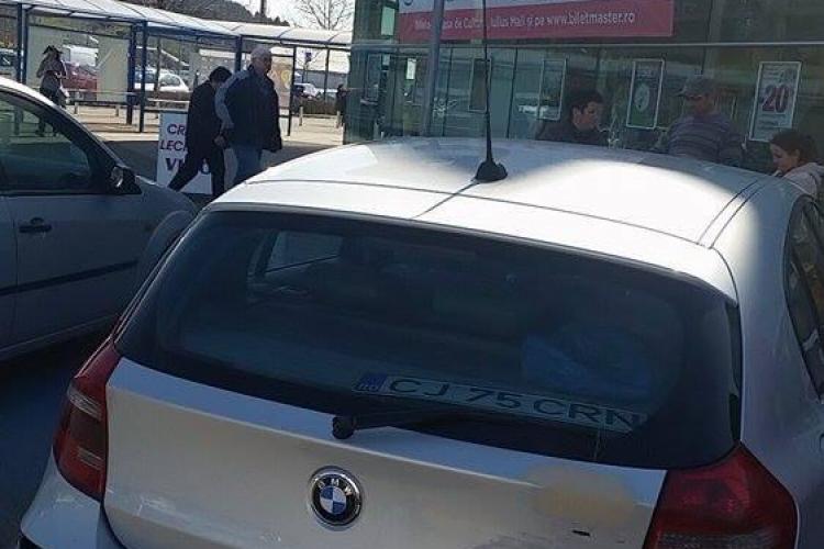 Așa parchezi la Cluj dacă ai BMW - FOTO