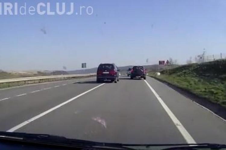 Cum fac depășiri șoferii ”sinucigași” la Cluj VIDEO