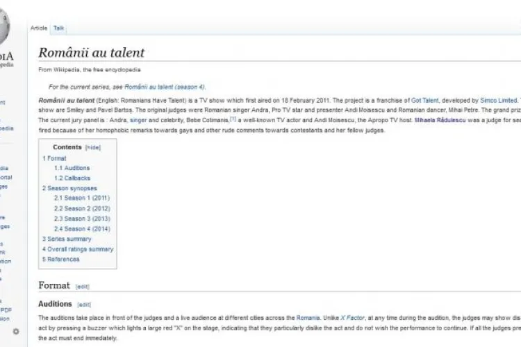 Wikipedia a anunțat că Mihaela Rădulescu a fost CONCEDIATĂ de la Românii au talent