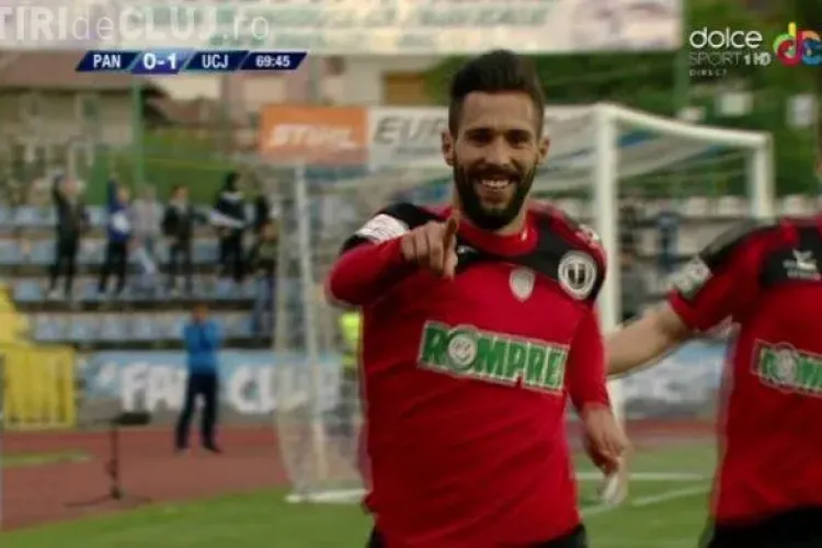 Victorie pentru ”U” Cluj, acasă la Pandurii! Viveiros a dat golul salvator REZUMAT VIDEO