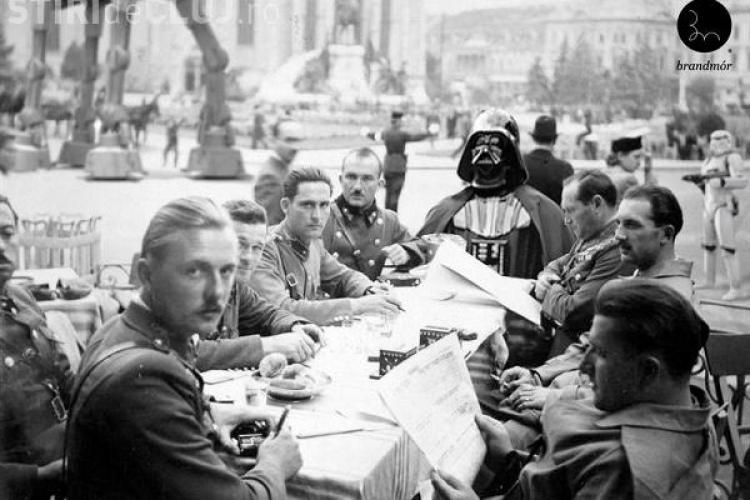 Cum a fost ”transformat” Clujul de Ziua ”Star Wars”. Darth Vader a fost ”surprins” în oraș FOTO