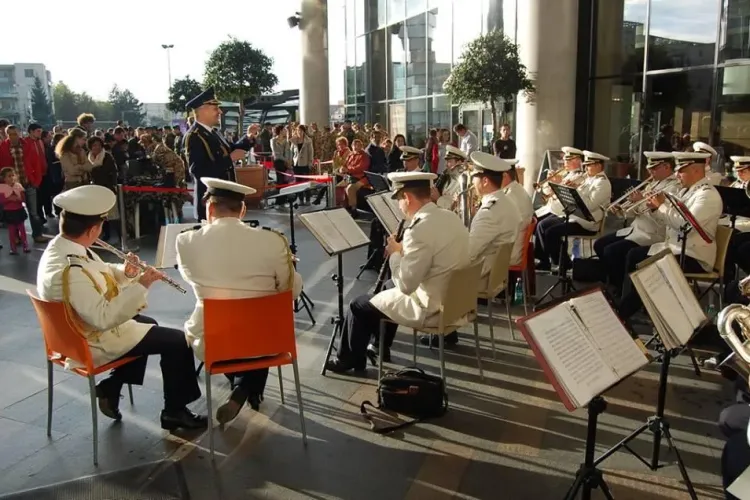 Flash mob la Cluj de Ziua Forțelor Terestre. Fanfara a făcut spectacol - VIDEO