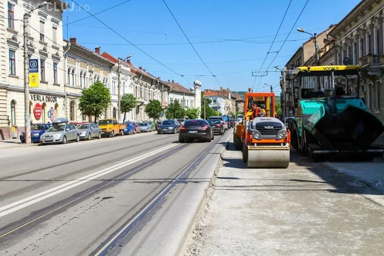 Care este stadiul lucrărilor de pe strada Horea. Vezi când se va circula din nou pe 2 benzi FOTO