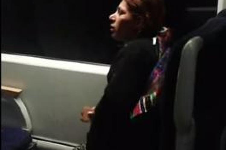 O femeie de etnie romă face scandal în trenul Cluj - Oradea. Controlorul asistă NEPUTINCIOS - VIDEO