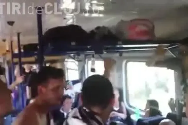 Suporterii lui ”U” Cluj au plecat la București cu ”trenul fericirii” pentru finala cu Steaua VIDEO