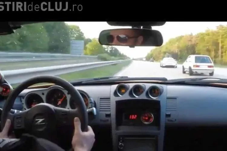 Nissan 350Z și  Porsche 911, UMILITE de un Golf 1 pe autostradă VIDEO